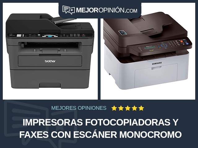 Impresoras fotocopiadoras y faxes Con escáner Monocromo