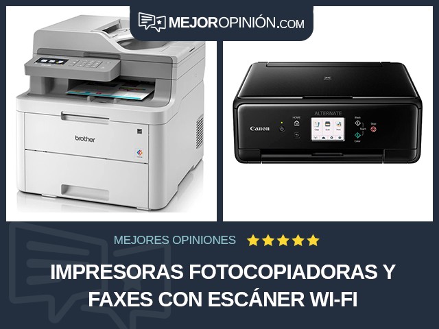 Impresoras fotocopiadoras y faxes Con escáner Wi-Fi
