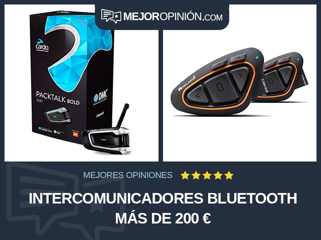 Intercomunicadores Bluetooth Más de 200 €