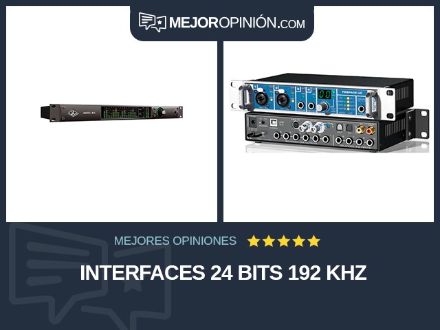 Interfaces 24 bits 192 kHz