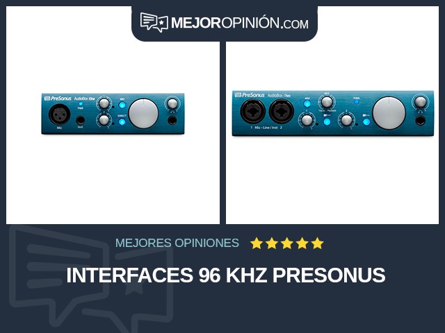 Interfaces 96 kHz PreSonus