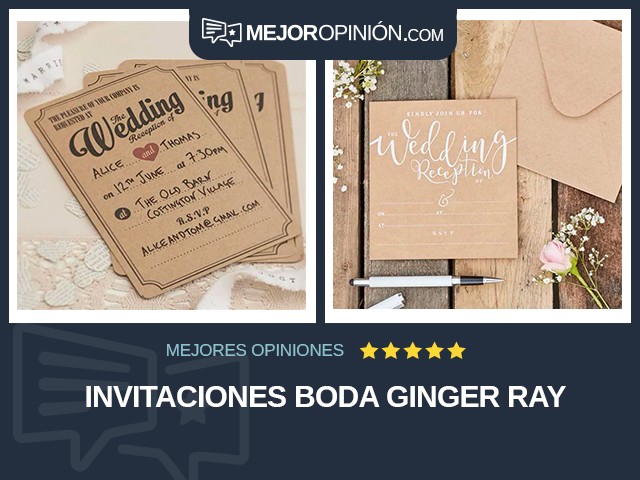 Invitaciones Boda Ginger Ray