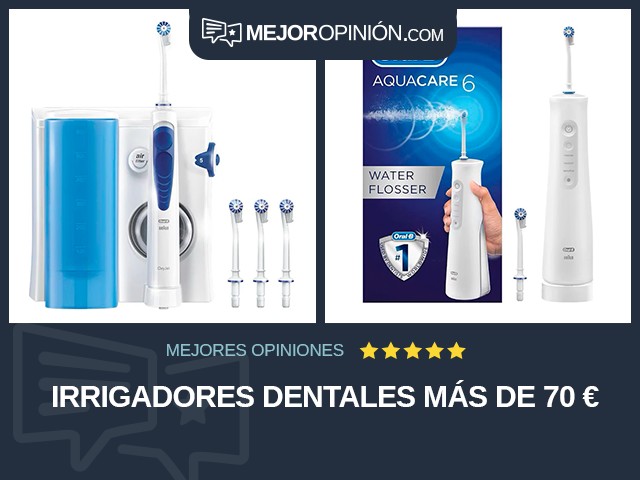 Irrigadores dentales Más de 70 €