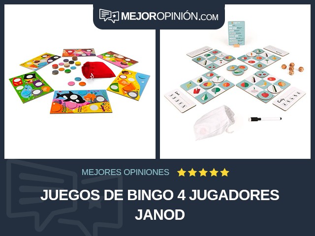 Juegos de bingo 4 jugadores Janod