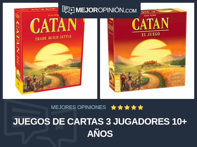 Juegos de cartas 3 jugadores 10+ años