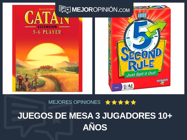 Juegos de mesa 3 jugadores 10+ años