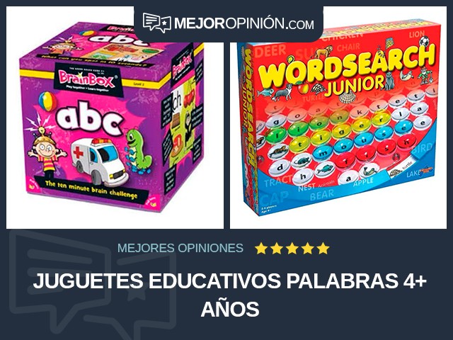 Juguetes educativos Palabras 4+ años