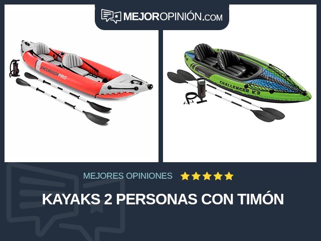 Kayaks 2 personas Con timón