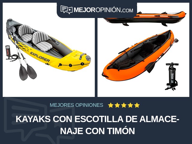 Kayaks Con escotilla de almacenaje Con timón