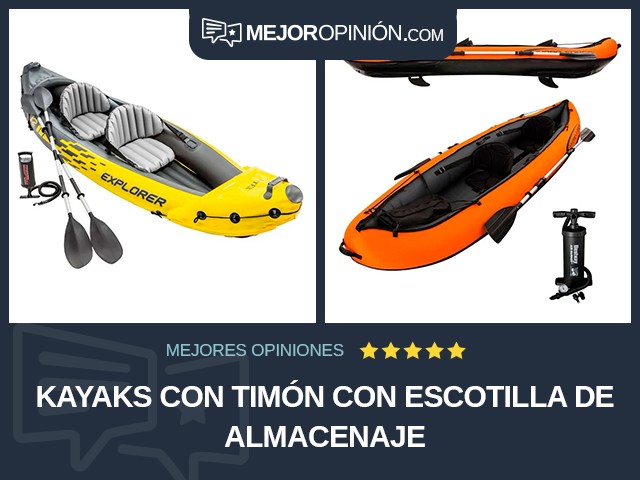 Kayaks Con timón Con escotilla de almacenaje