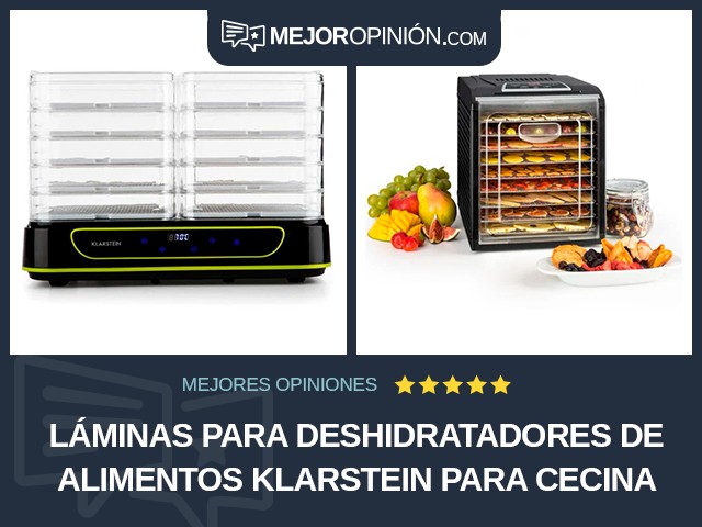 Láminas para deshidratadores de alimentos Klarstein Para cecina