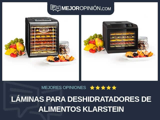 Láminas para deshidratadores de alimentos Klarstein