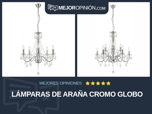 Lámparas de araña Cromo Globo