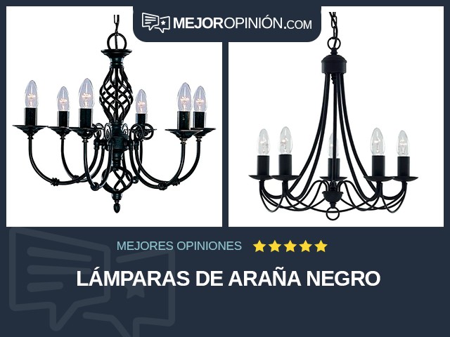 Lámparas de araña Negro