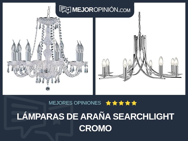 Lámparas de araña Searchlight Cromo