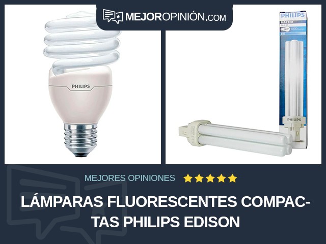 Lámparas fluorescentes compactas Philips Edison