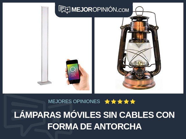Lámparas móviles Sin cables Con forma de antorcha