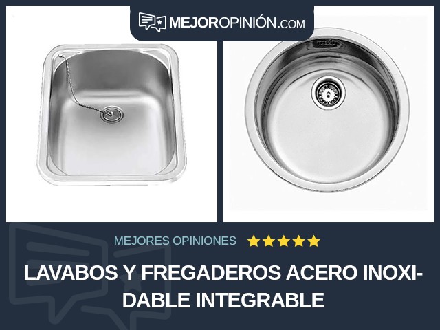 Lavabos y fregaderos Acero inoxidable Integrable