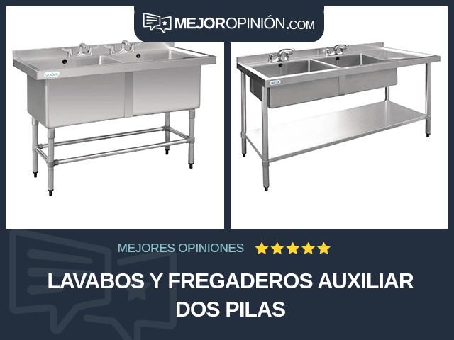 Lavabos y fregaderos Auxiliar Dos pilas