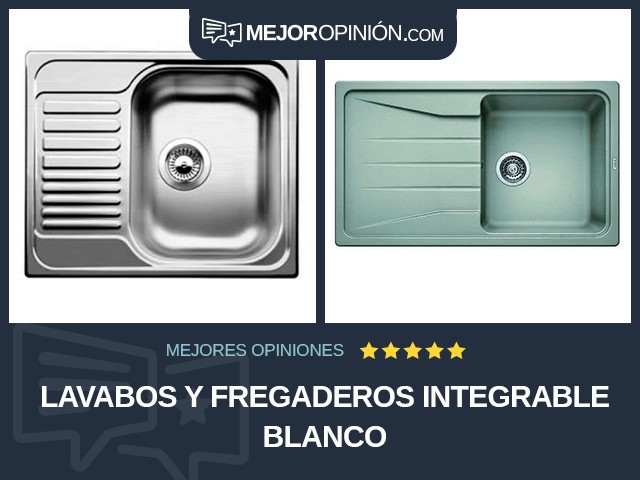 Lavabos y fregaderos Integrable Blanco