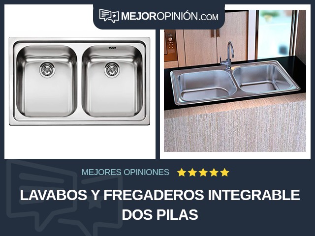 Lavabos y fregaderos Integrable Dos pilas