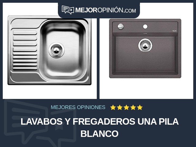 Lavabos y fregaderos Una pila Blanco