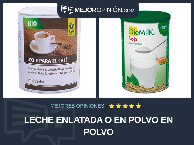 Leche enlatada o en polvo En polvo