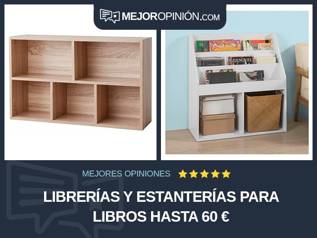 Librerías y estanterías Para libros Hasta 60 €