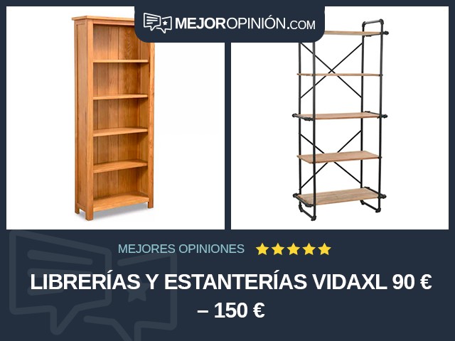 Librerías y estanterías vidaXL 90 € – 150 €