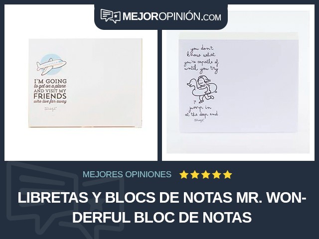 Libretas y blocs de notas Mr. Wonderful Bloc de notas