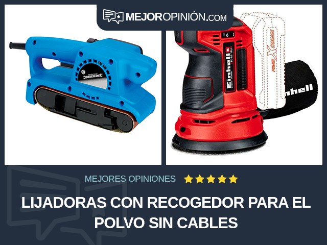 Lijadoras Con recogedor para el polvo Sin cables