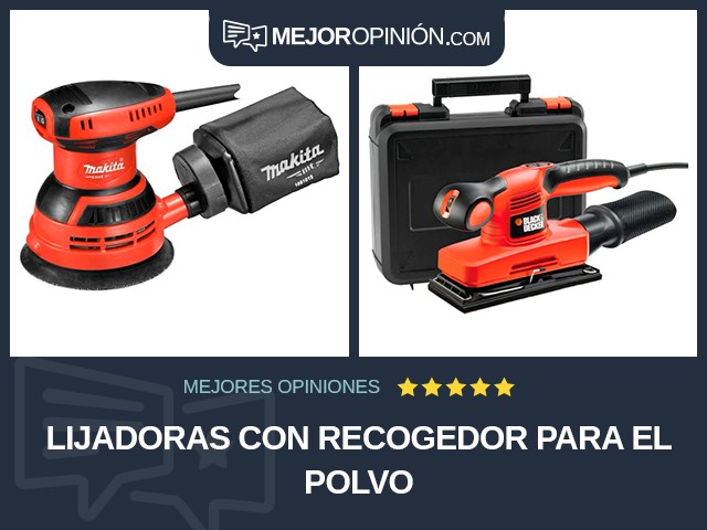 Lijadoras Con recogedor para el polvo