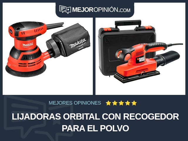 Lijadoras Orbital Con recogedor para el polvo