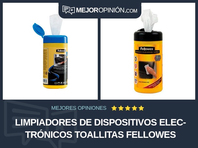 Limpiadores de dispositivos electrónicos Toallitas Fellowes