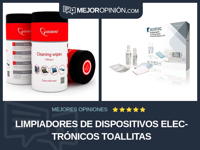 Limpiadores de dispositivos electrónicos Toallitas