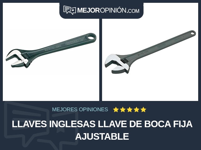 Llaves inglesas Llave de boca fija Ajustable