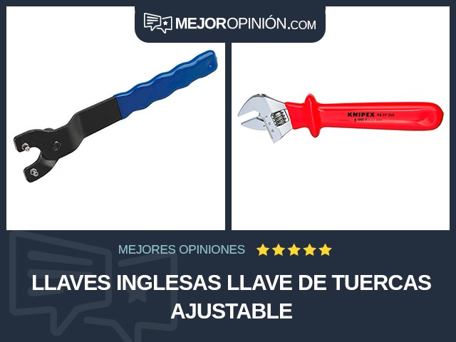 Llaves inglesas Llave de tuercas Ajustable