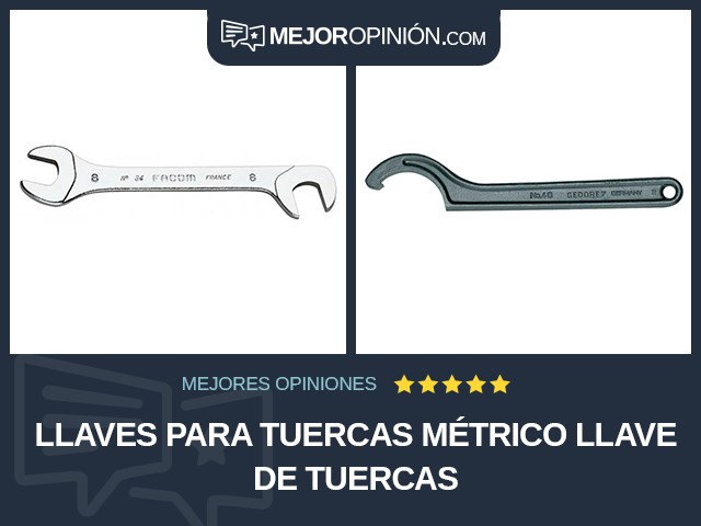 Llaves para tuercas Métrico Llave de tuercas