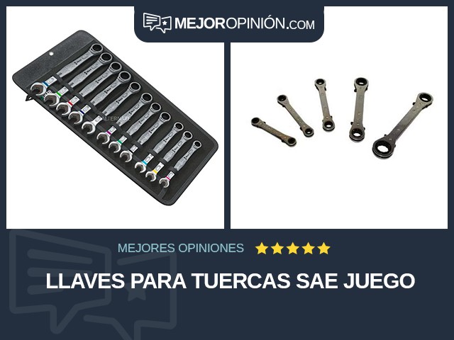 Llaves para tuercas SAE Juego