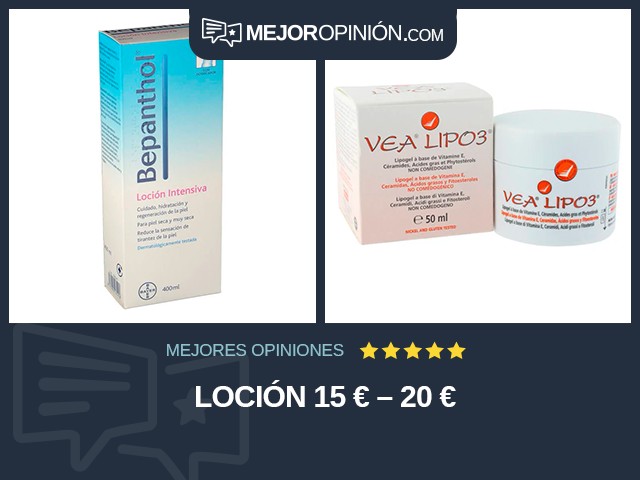 Loción 15 € – 20 €