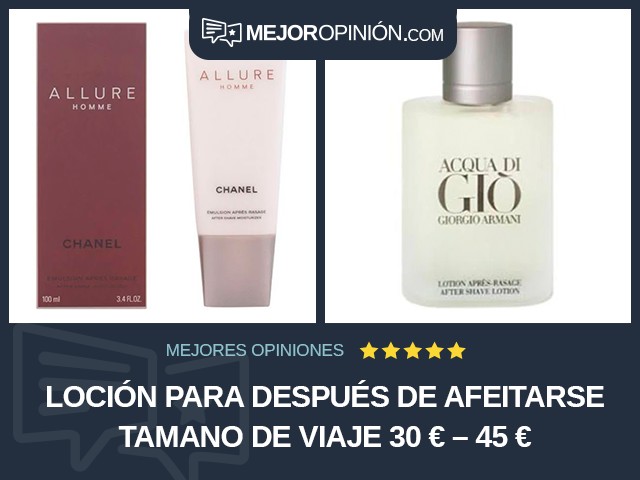 Loción para después de afeitarse Tamano de viaje 30 € – 45 €