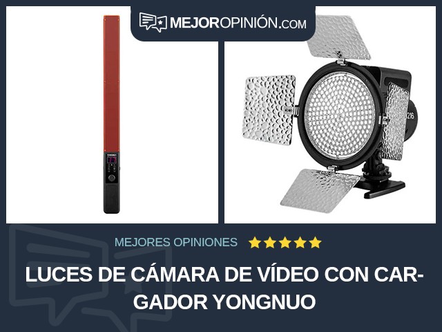 Luces de cámara de vídeo Con cargador YONGNUO