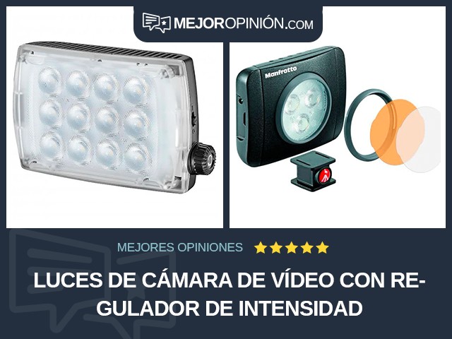 Luces de cámara de vídeo Con regulador de intensidad