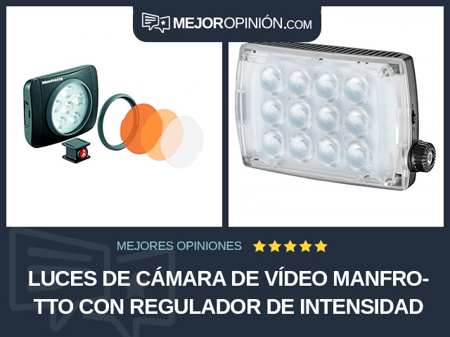 Luces de cámara de vídeo Manfrotto Con regulador de intensidad