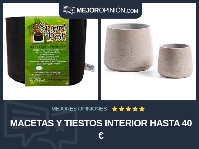 Macetas y tiestos Interior Hasta 40 €