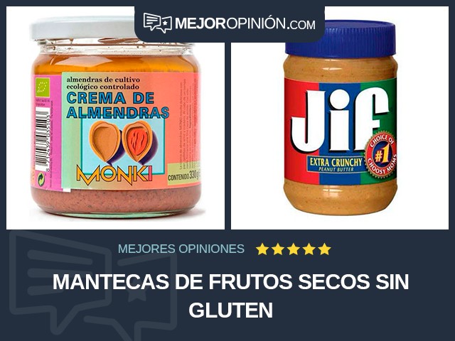 Mantecas de frutos secos Sin gluten