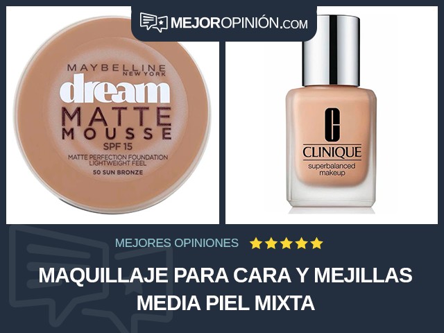 Maquillaje para cara y mejillas Media Piel mixta