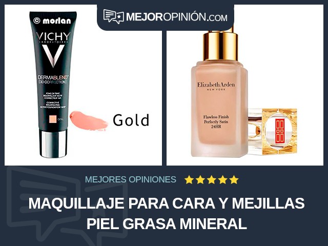 Maquillaje para cara y mejillas Piel grasa Mineral