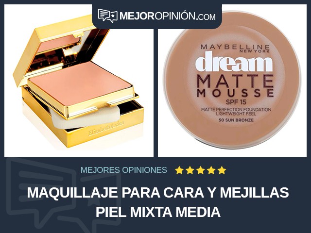 Maquillaje para cara y mejillas Piel mixta Media