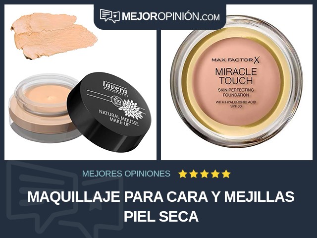 Maquillaje para cara y mejillas Piel seca